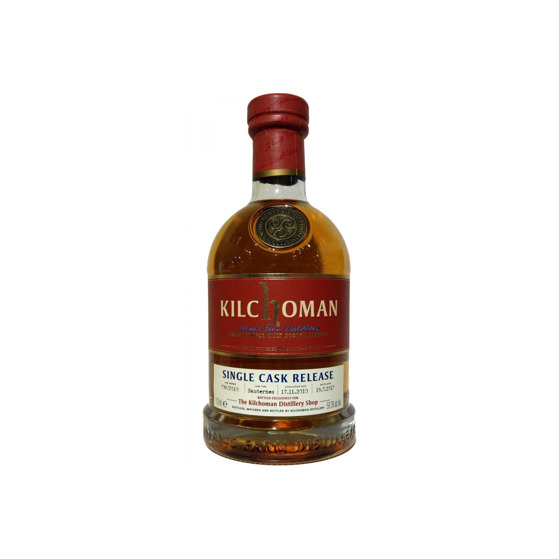 Kilchoman 2010 6 Years Single Malt Whisky