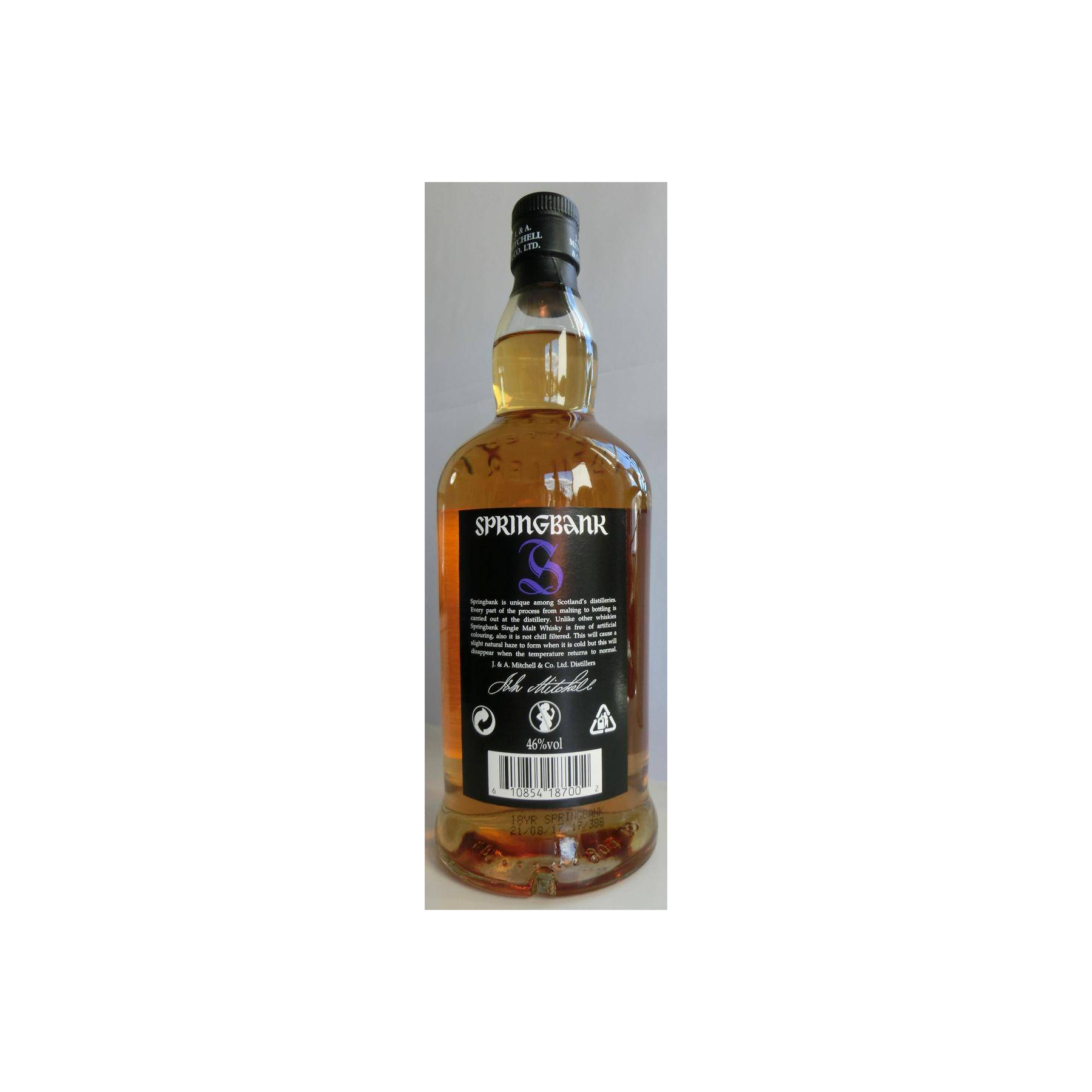 Springbank 18 Years Single Malt Whisky 2