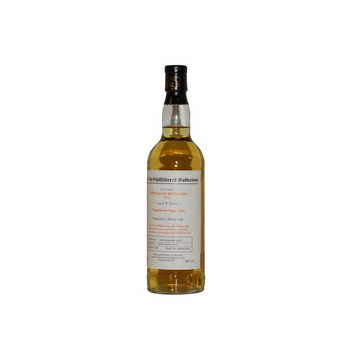 Springbank The Un-Chillfiltered Collection 1992 9 Years Single Malt Whisky