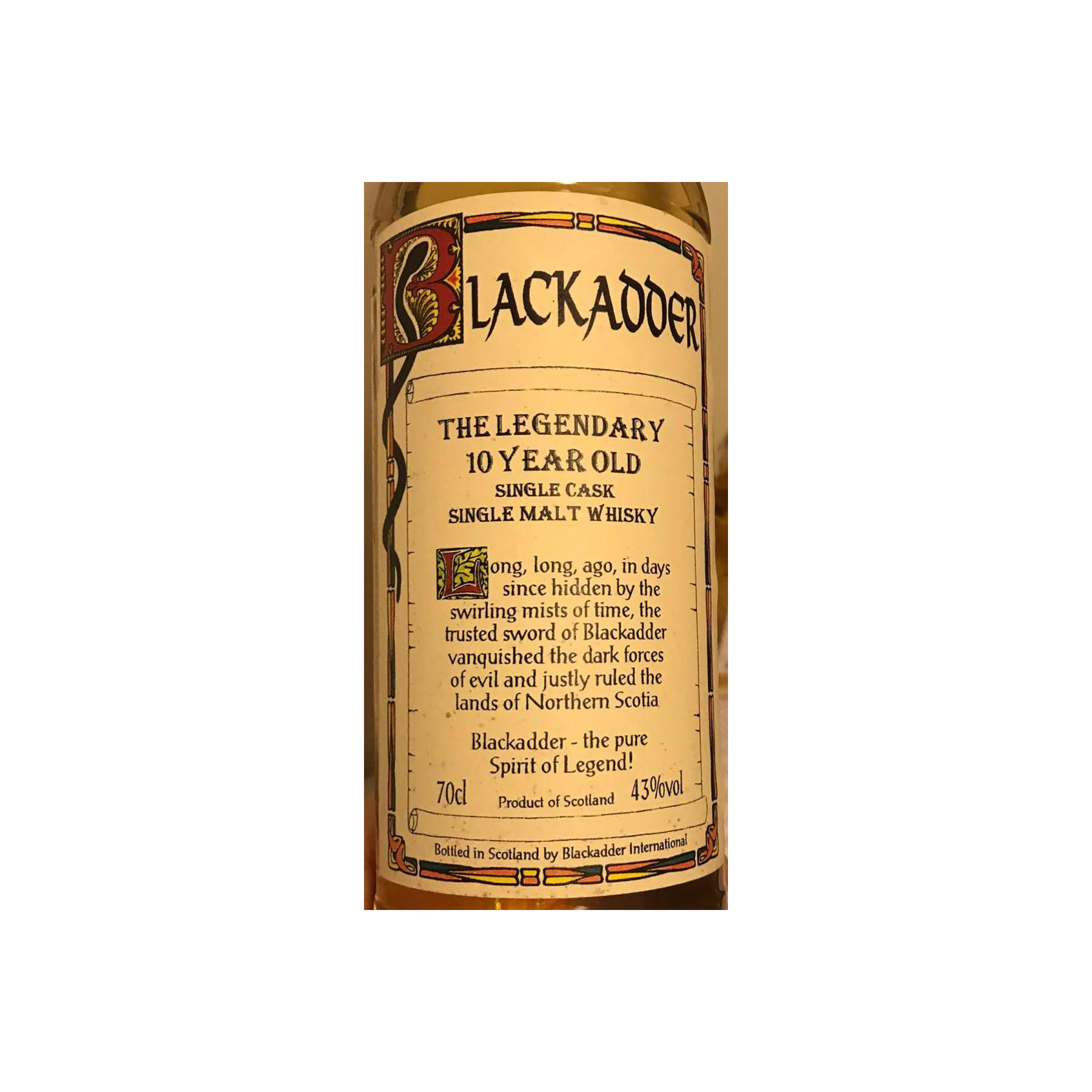 Blackadder Single Cask 10 Years Single Malt Whisky