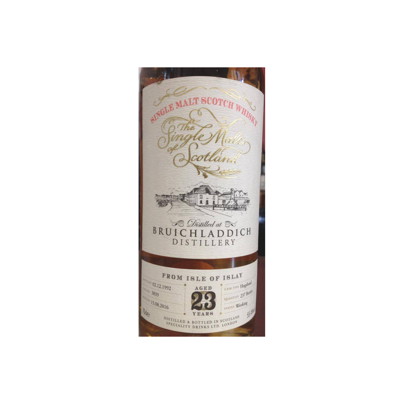 Bruichladdich The Single Malts of Scotland 1992 23 Years Single Malt Whisky 2