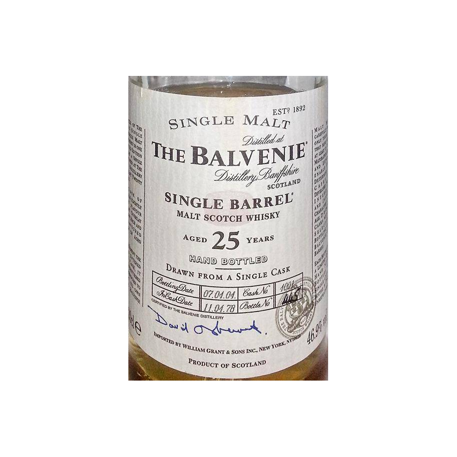 The Balvenie Single Cask 1978 25 Years Single Malt Whisky 2