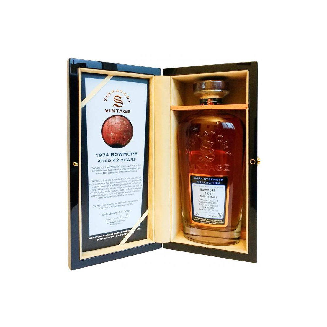 Bowmore 1974 42 Years Single Malt Whisky 3