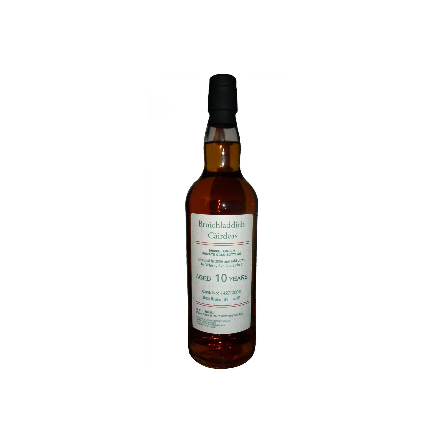 Bruichladdich Individual Cask Bottling 2006 10 Years Single Malt Whisky