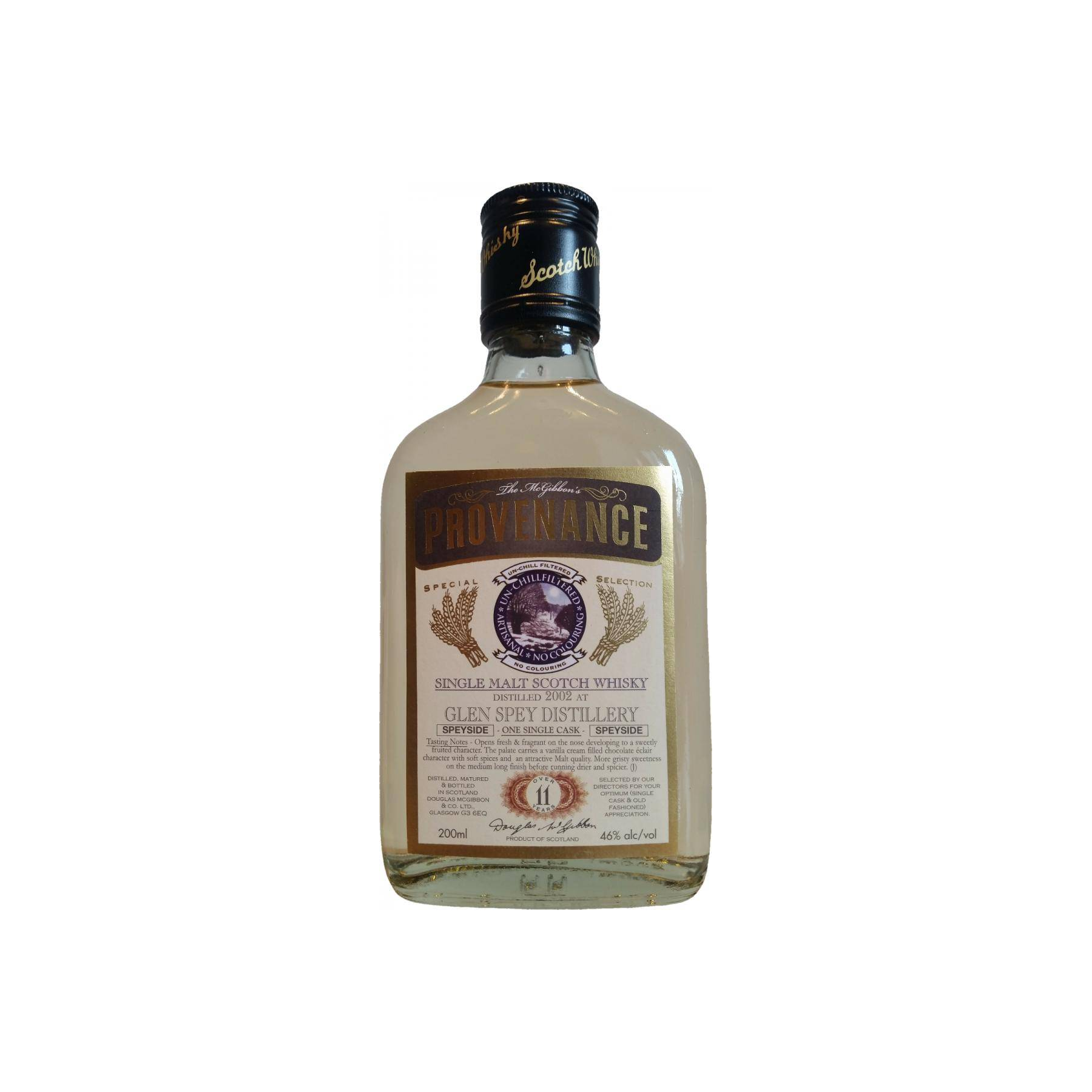 Glen Spey McGibbon's Provenance 2002 11 Years Single Malt Whisky 2