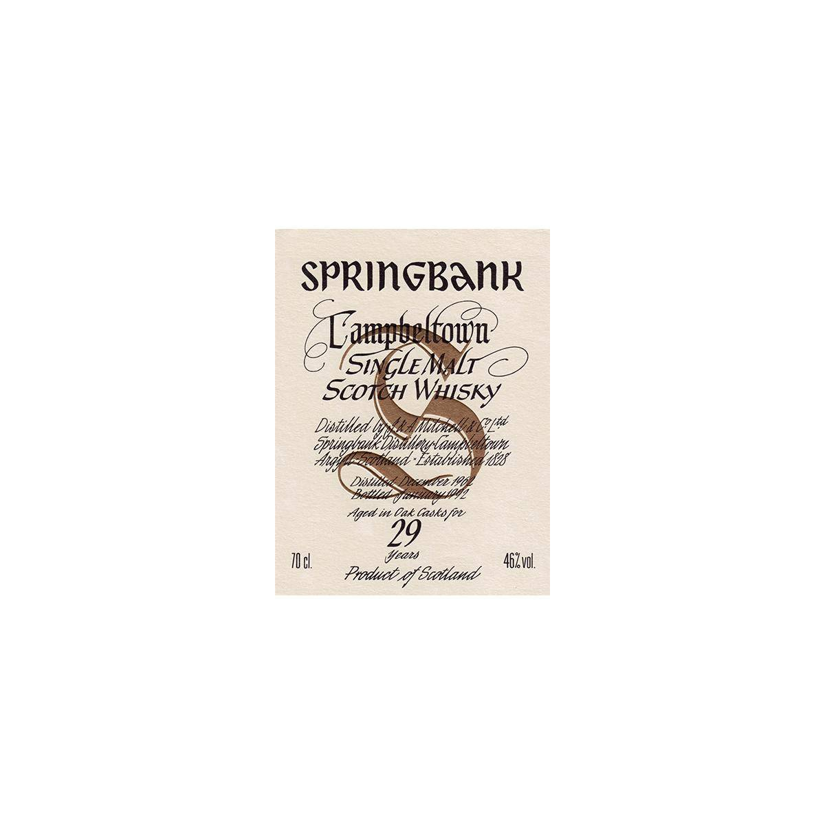 Springbank 1962 29 Years Single Malt Whisky 3