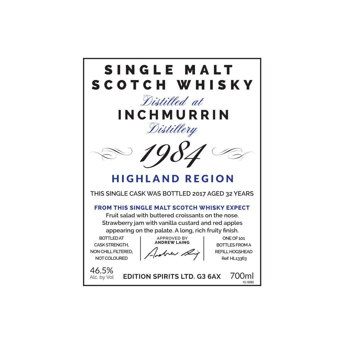 Loch Lomond The First Editions 1984 32 Years Single Malt Whisky 2