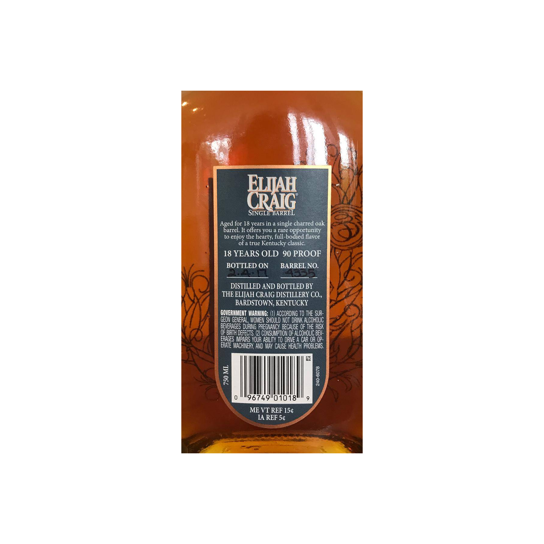 Elijah Craig Single Cask 18 Years Bourbon Whisky 2