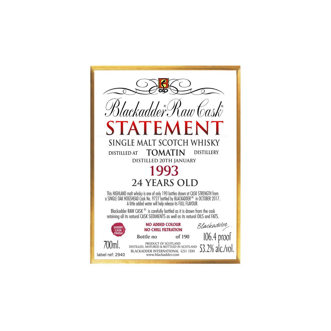 Tomatin 1993 24 Years Single Malt Whisky 2