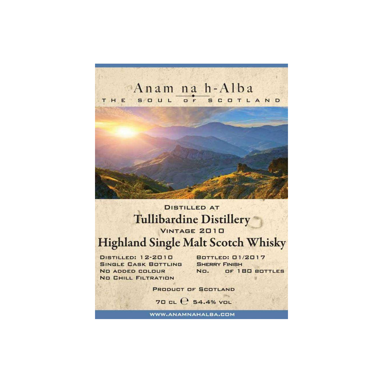 Tullibardine 2010 6 Years Single Malt Whisky