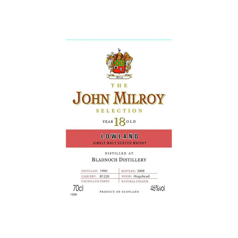 Bladnoch 1990 18 Years Single Malt Whisky