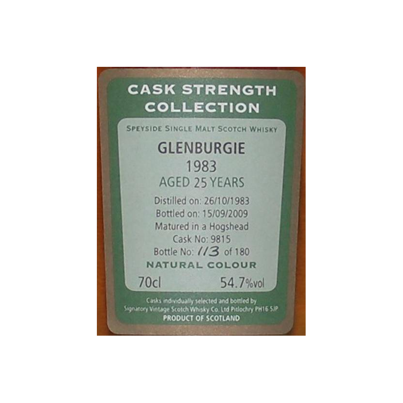 Glenburgie Cask Strength Collection 1983 25 Years Single Malt Whisky 2