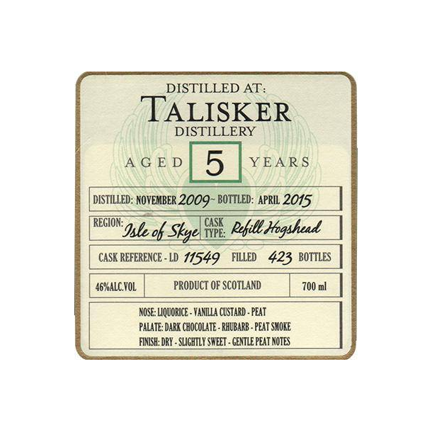 Talisker 2009 5 Years Single Malt Whisky 2