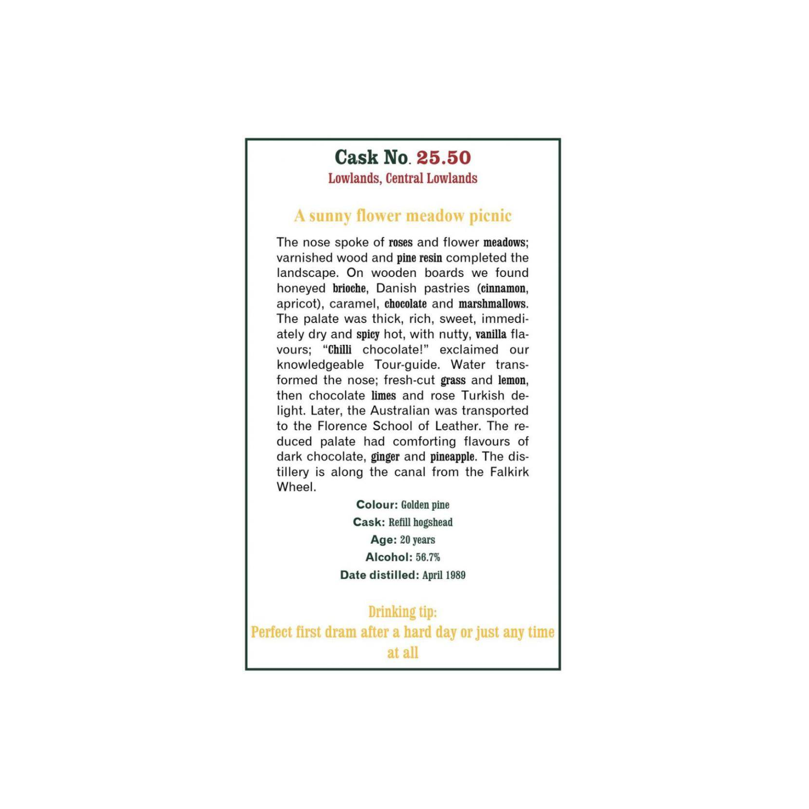 The Scotch Malt Whisky Society 1989 20 Years Single Malt Whisky
