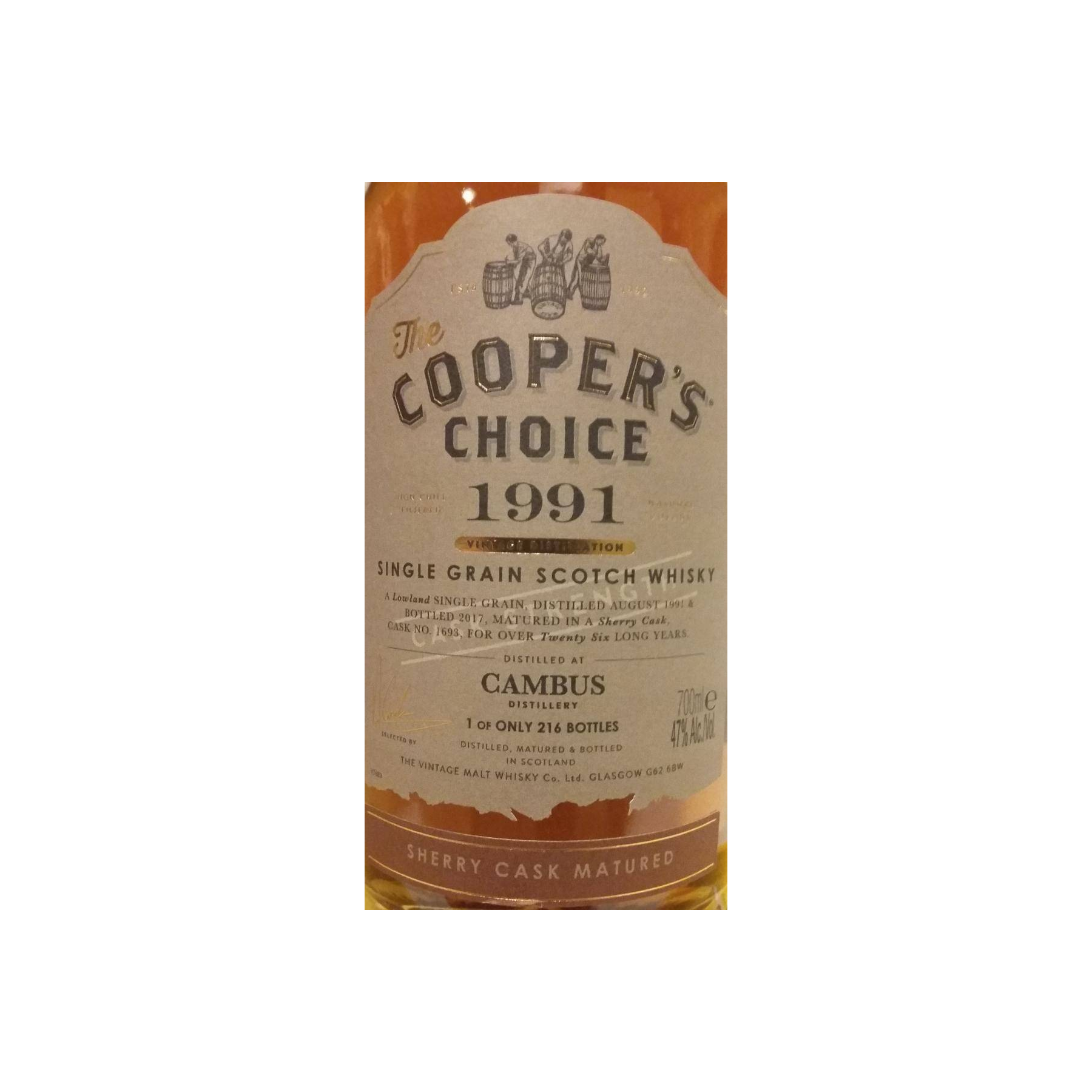 Cambus The Cooper's Choice 1991 26 Years Single Grain Whisky 2