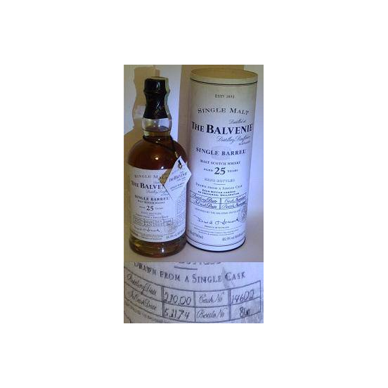 The Balvenie Single Cask 1974 25 Years Single Malt Whisky