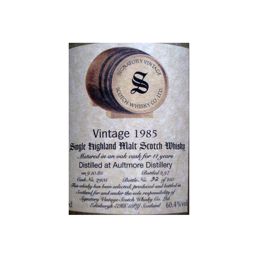 Aultmore Vintage Collection - Dumpy 1985 11 Years Single Malt Whisky