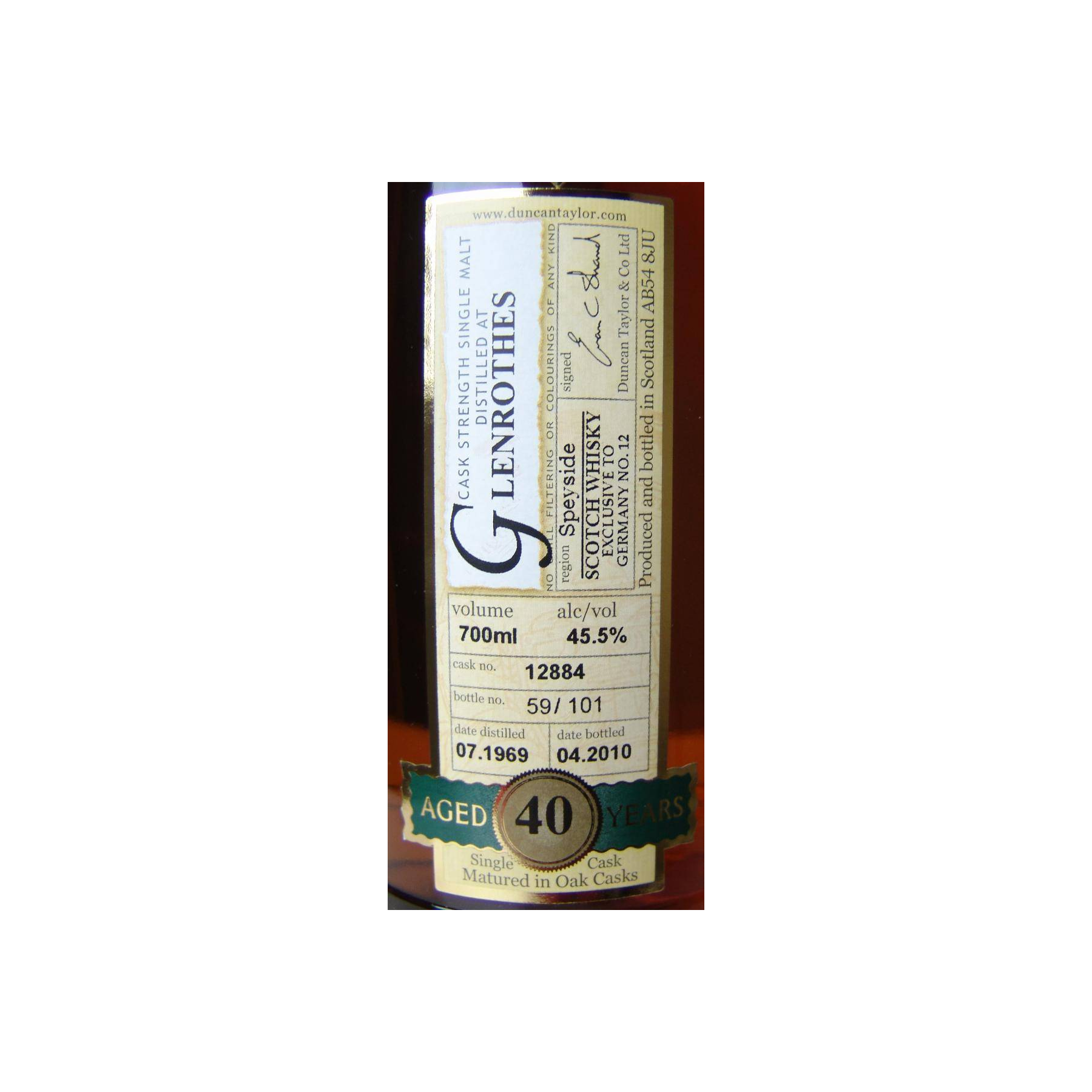 The Glenrothes Rare Auld 1969 40 Years Single Malt Whisky 2