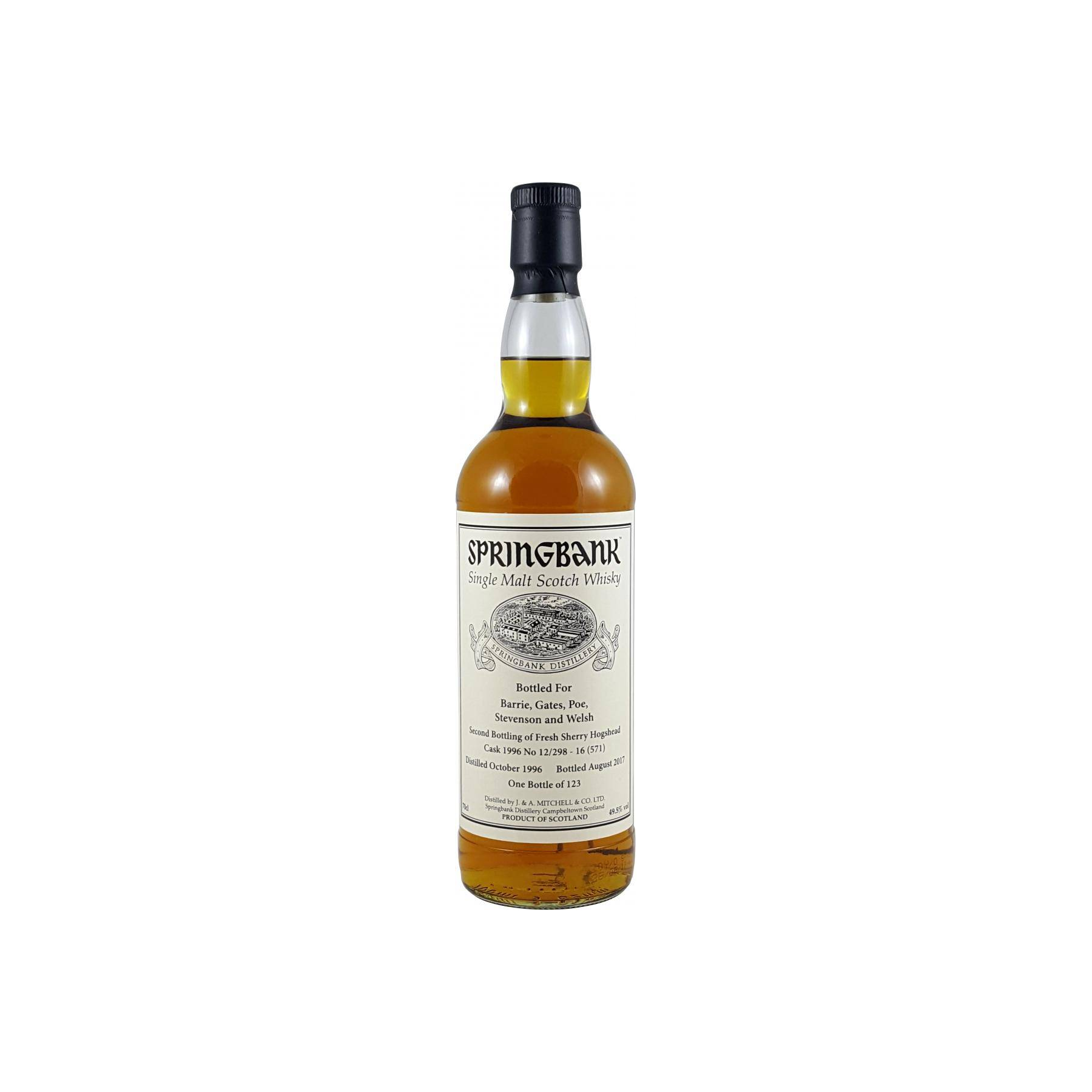 Springbank Private Bottling 1996 20 Years Single Malt Whisky