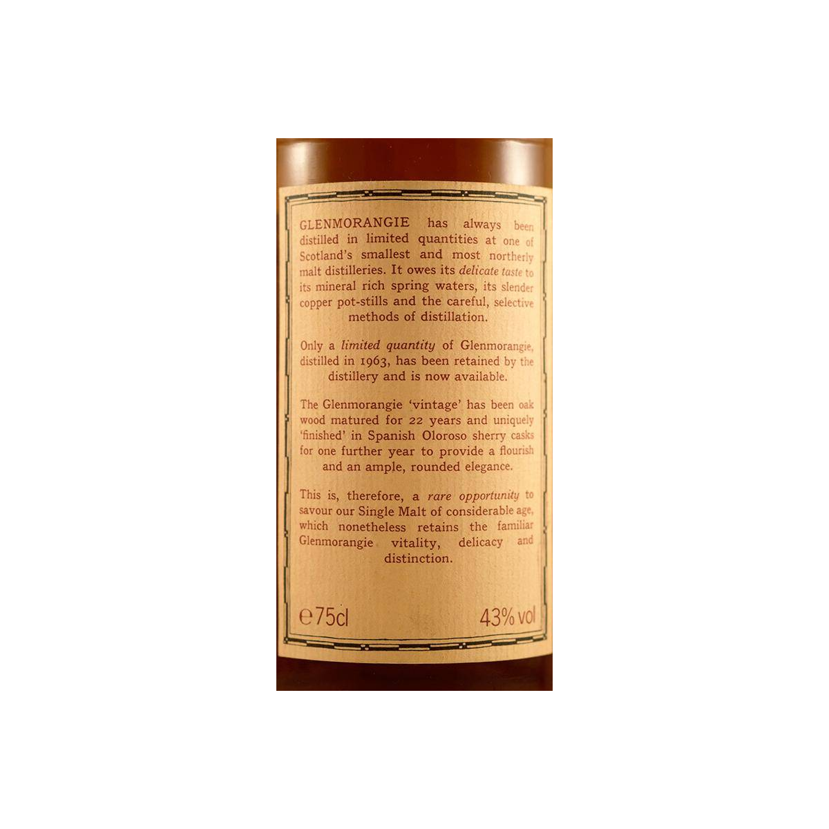Glenmorangie 1963 22 Years Single Malt Whisky 3