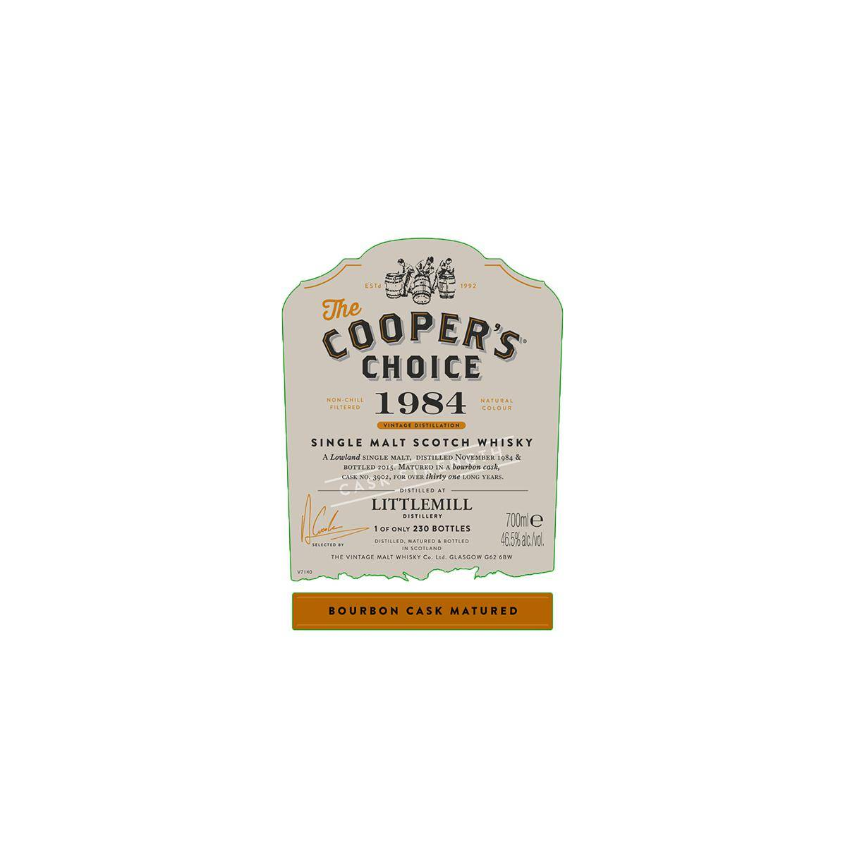 Littlemill The Cooper's Choice 1984 31 Years Single Malt Whisky 2