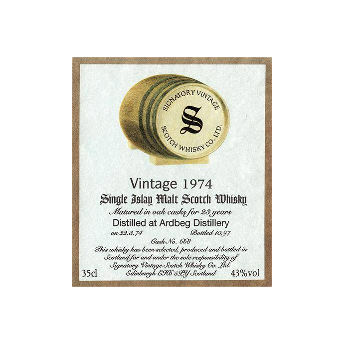 Ardbeg Vintage Collection 1974 23 Years Single Malt Whisky