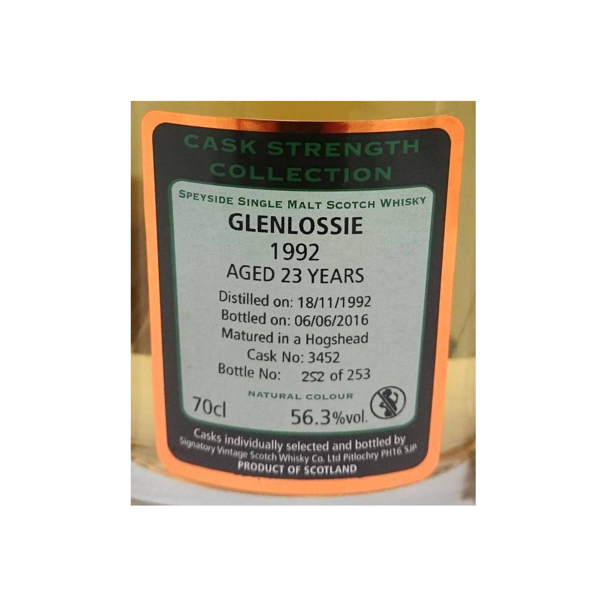 Glenlossie Cask Strength Collection 1992 23 Years Single Malt Whisky 3
