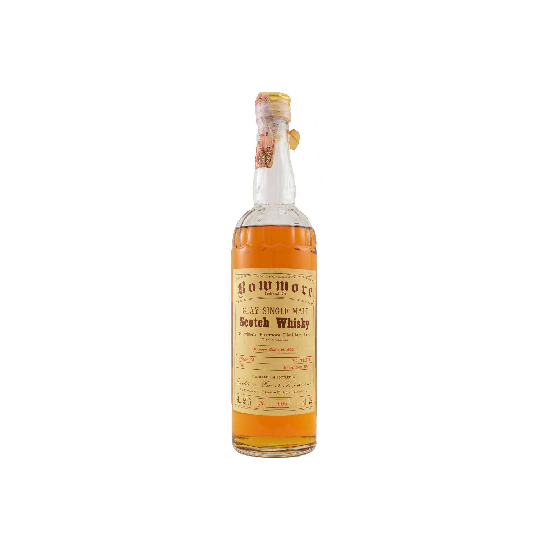 Bowmore 1968 9 Years Single Malt Whisky