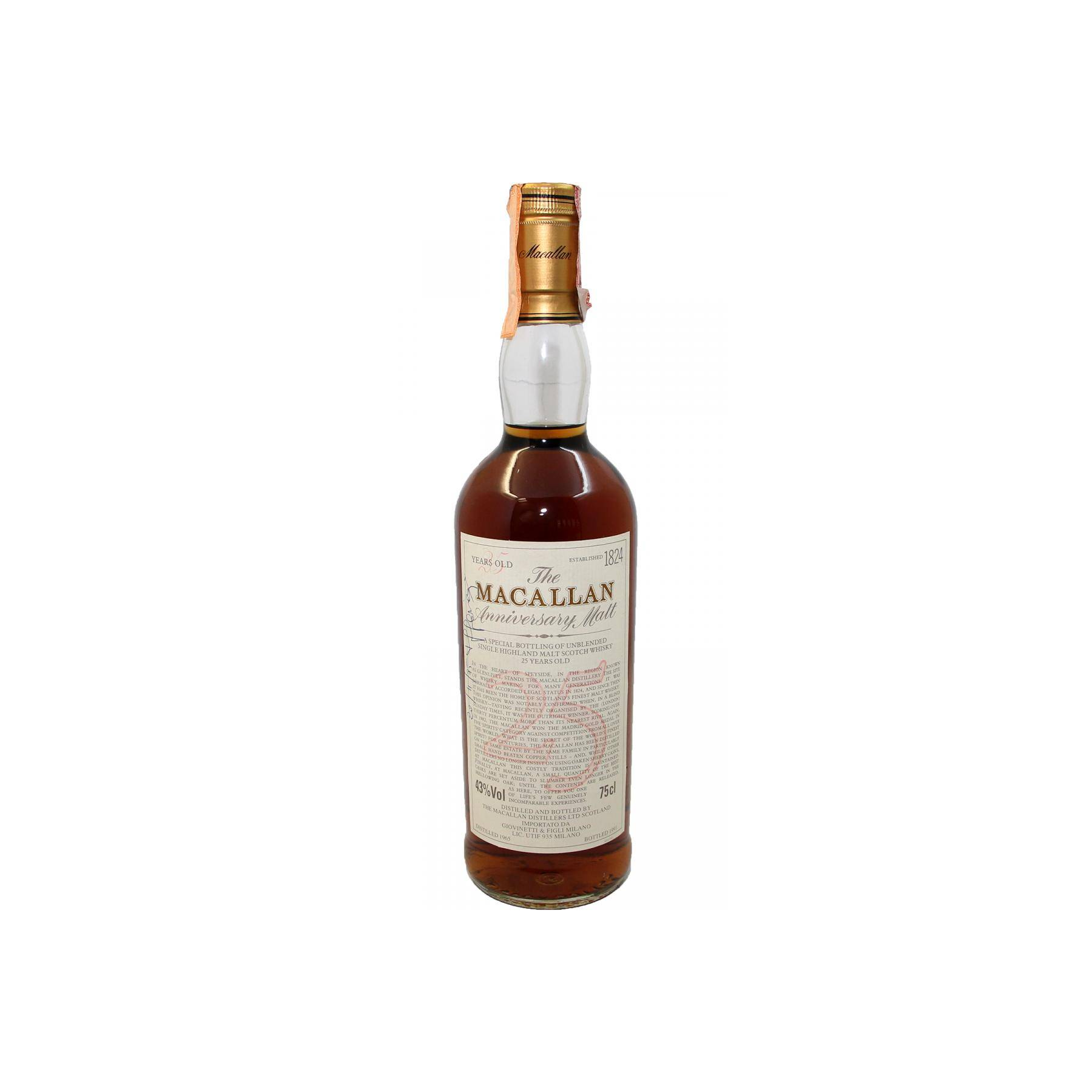 The Macallan 1965 25 Years Single Malt Whisky 3