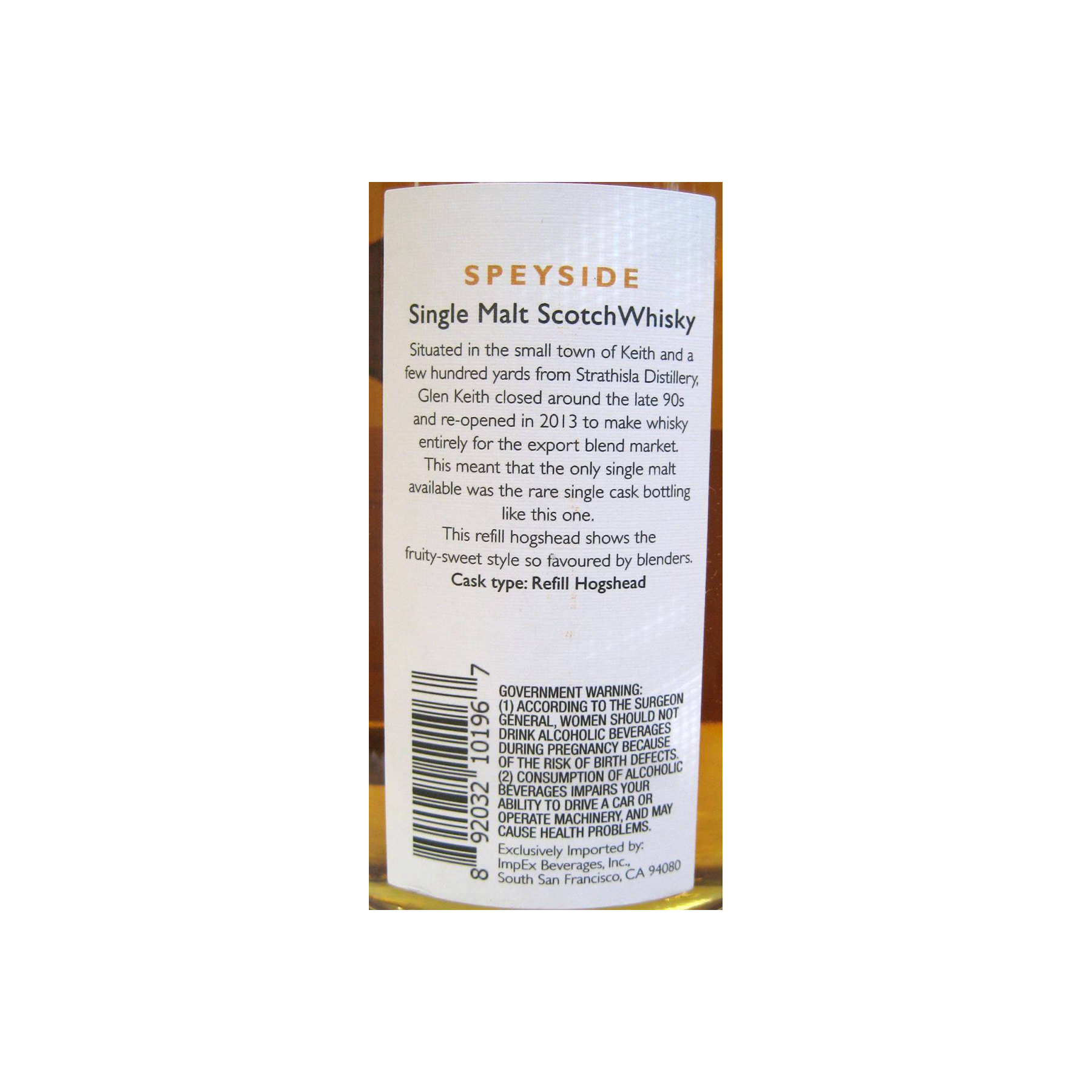 Glen Keith 1996 19 Years Single Malt Whisky 2