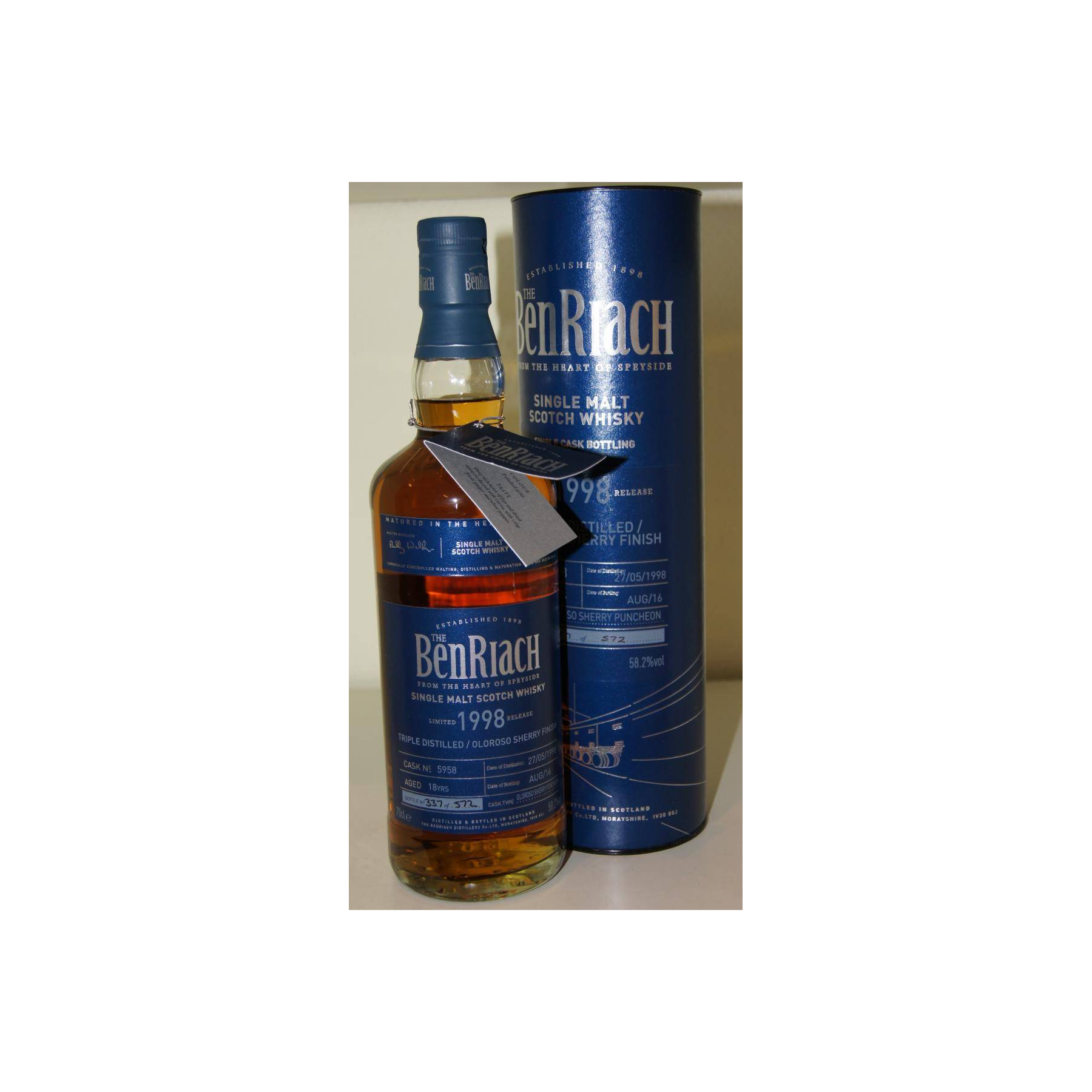 BenRiach Individual Cask Bottling 1998 18 Years Single Malt Whisky 2