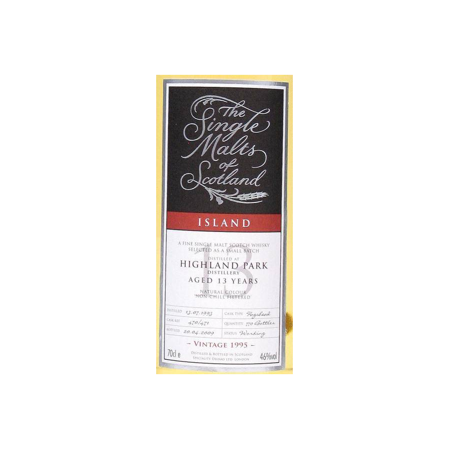 Highland Park The Single Malts of Scotland 1995 13 Years Single Malt Whisky