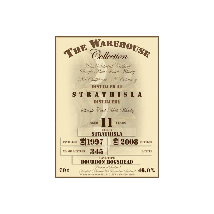 Strathisla 1997 11 Years Single Malt Whisky