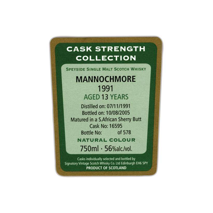 Mannochmore Cask Strength Collection 1991 13 Years Single Malt Whisky 2
