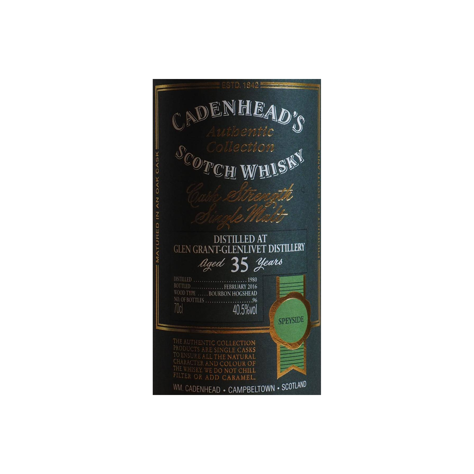 Glen Grant Authentic Collection 1980 35 Years Single Malt Whisky 2