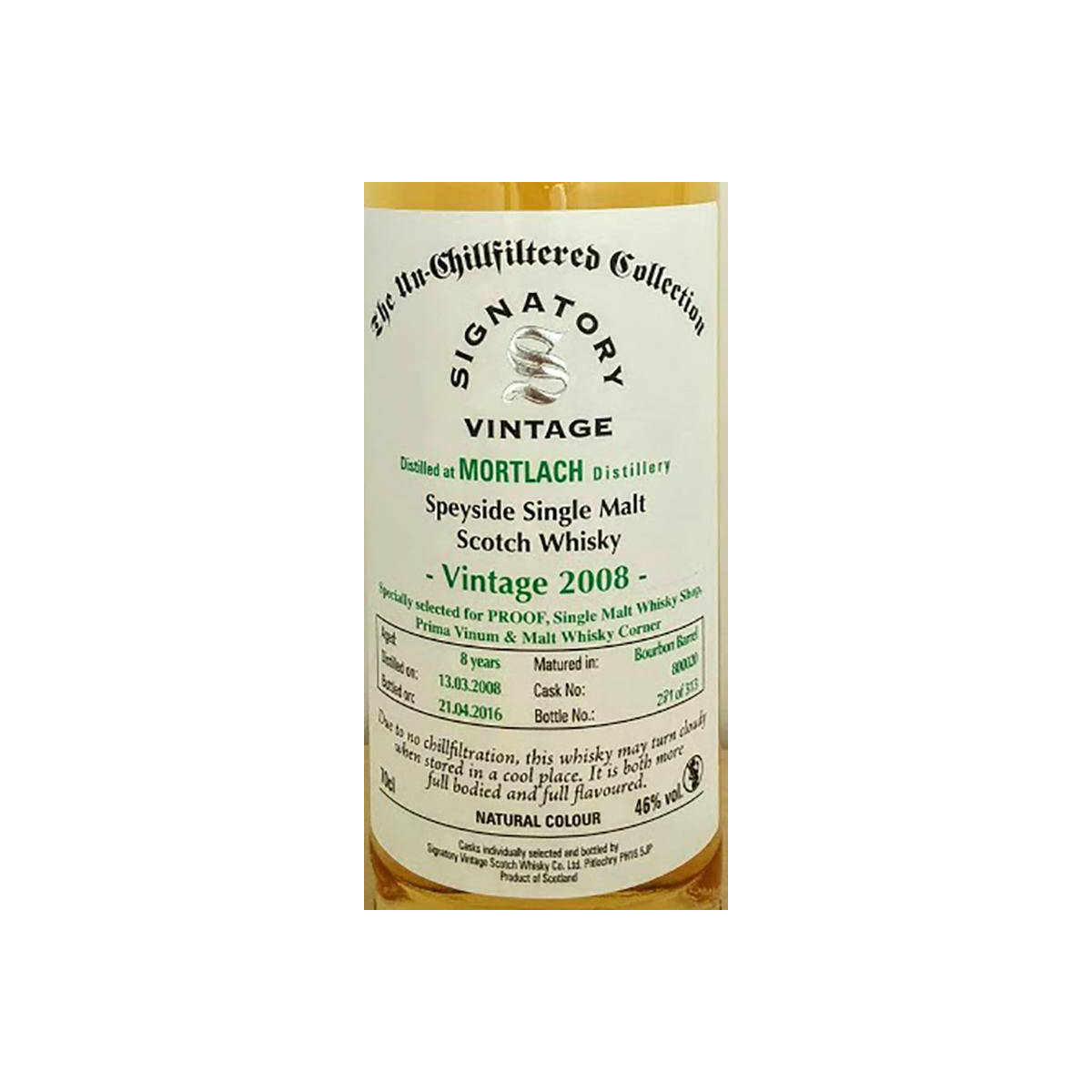 Mortlach The Un-Chillfiltered Collection 2008 8 Years Single Malt Whisky