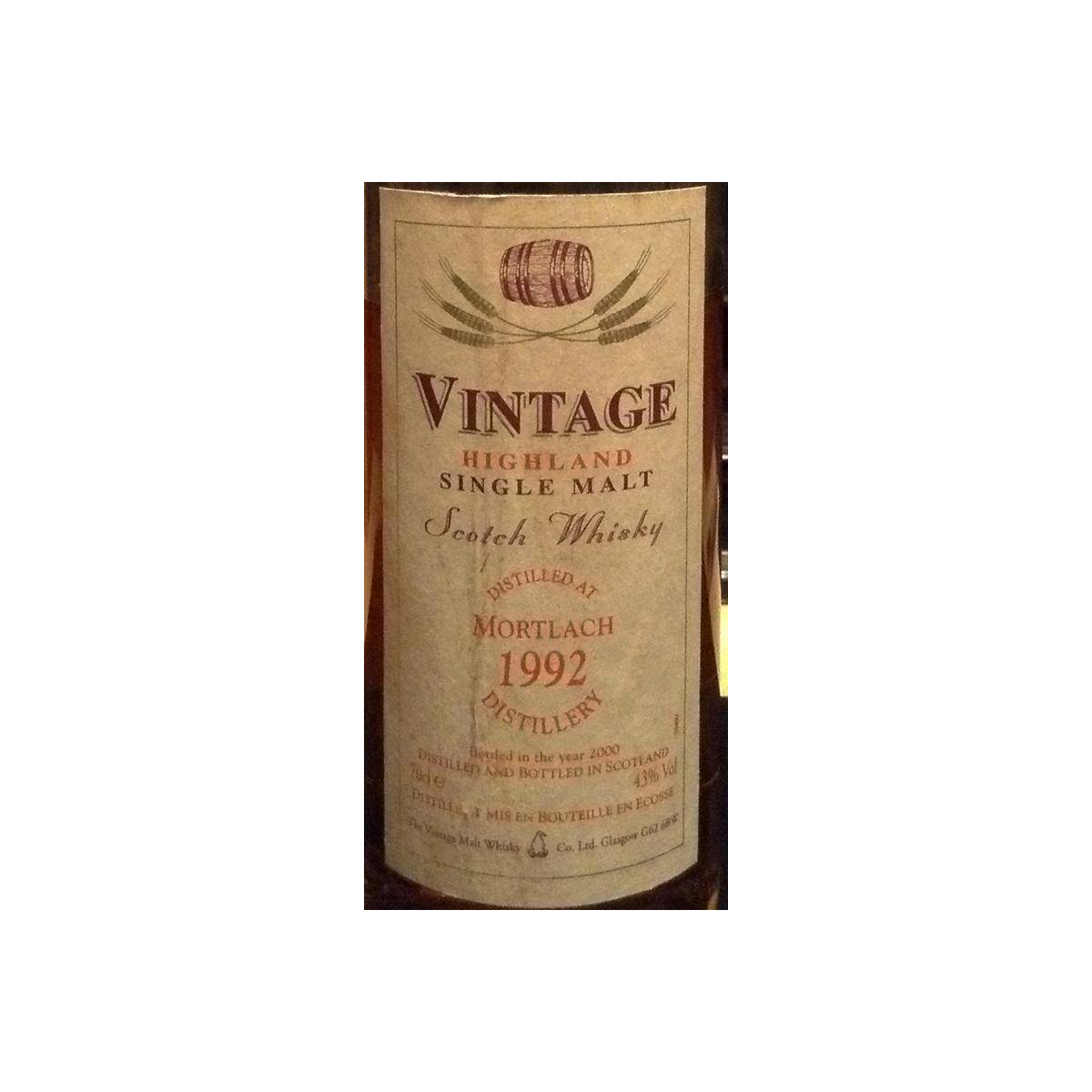 Mortlach 1992 8 Years Single Malt Whisky 2