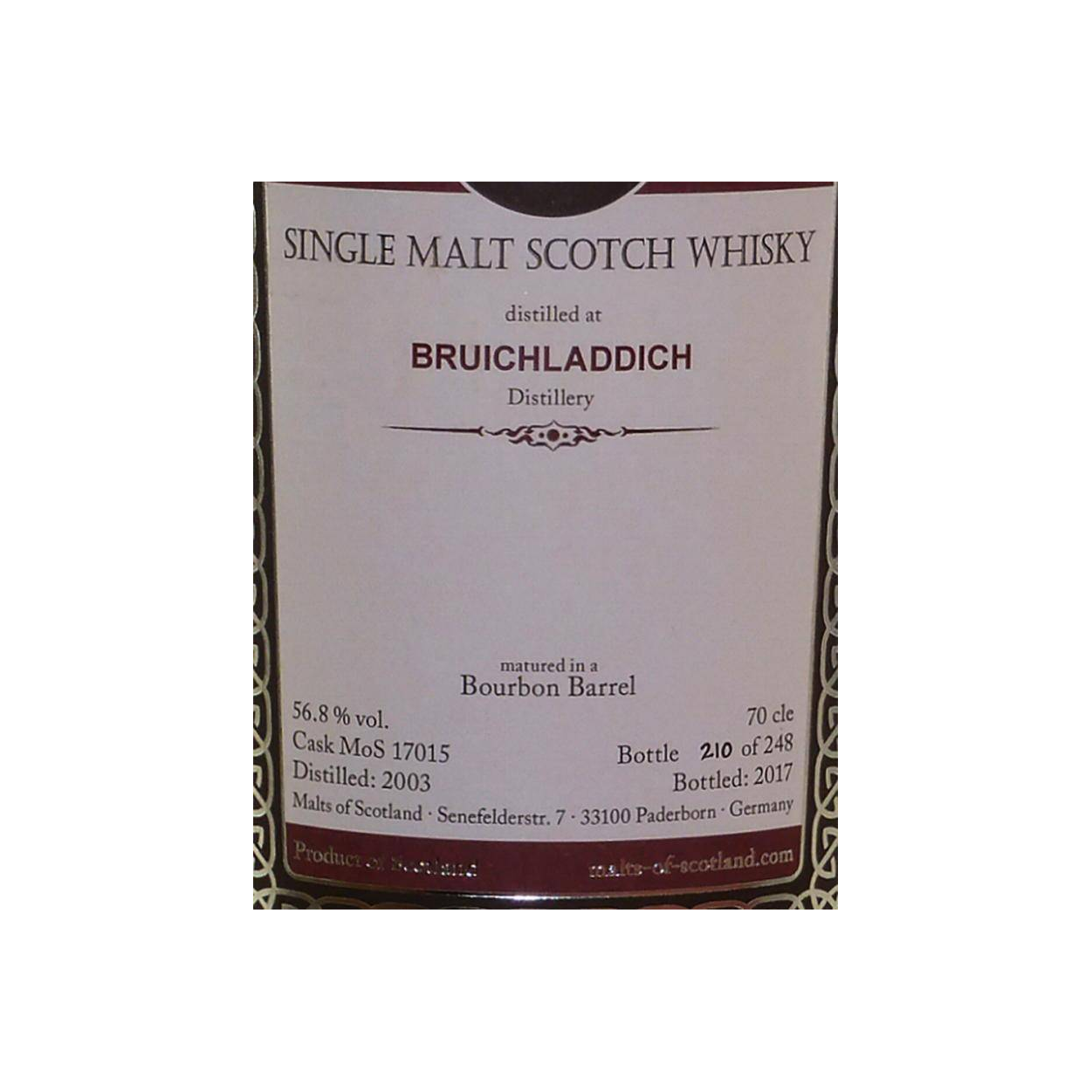 Bruichladdich 2003 14 Years Single Malt Whisky 2