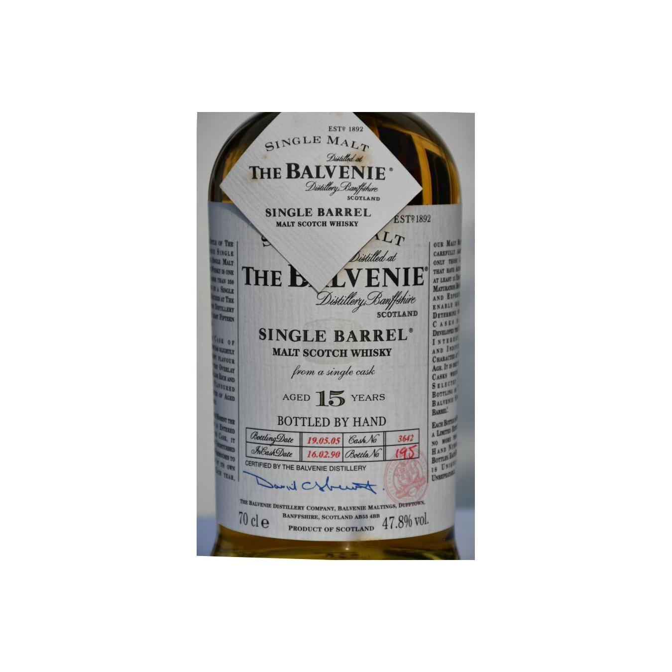 The Balvenie Single Cask 1990 15 Years Single Malt Whisky 2