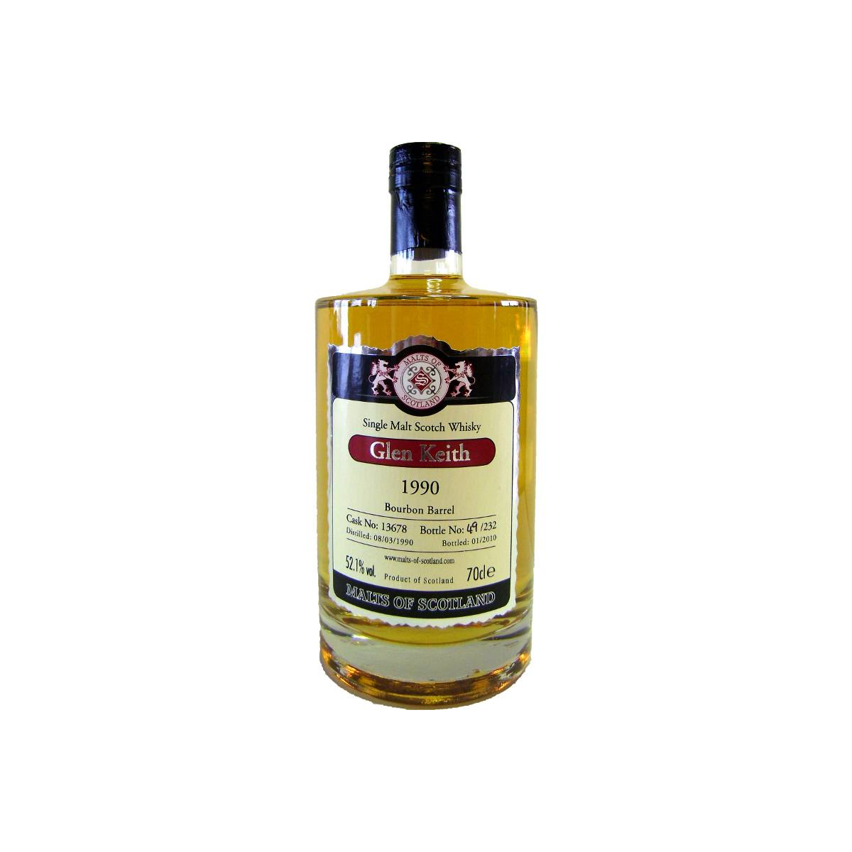 Glen Keith 1990 19 Years Single Malt Whisky