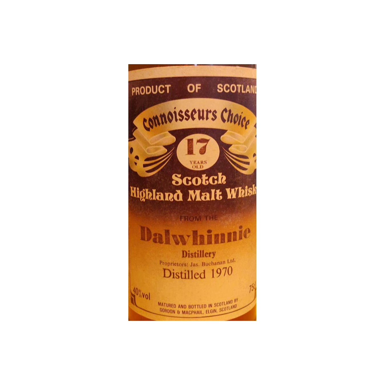 Dalwhinnie Connoisseurs Choice 1970 17 Years Single Malt Whisky