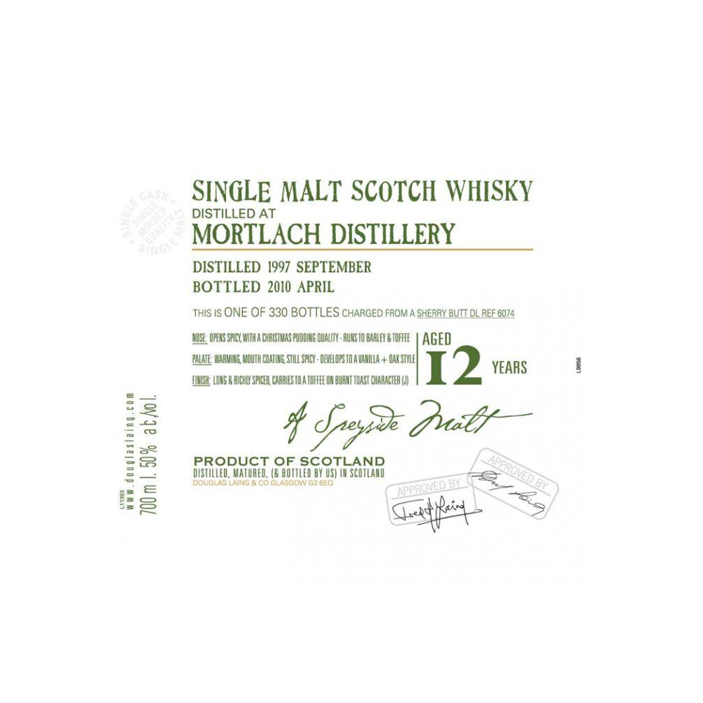 Mortlach Old Malt Cask 1997 12 Years Single Malt Whisky 2