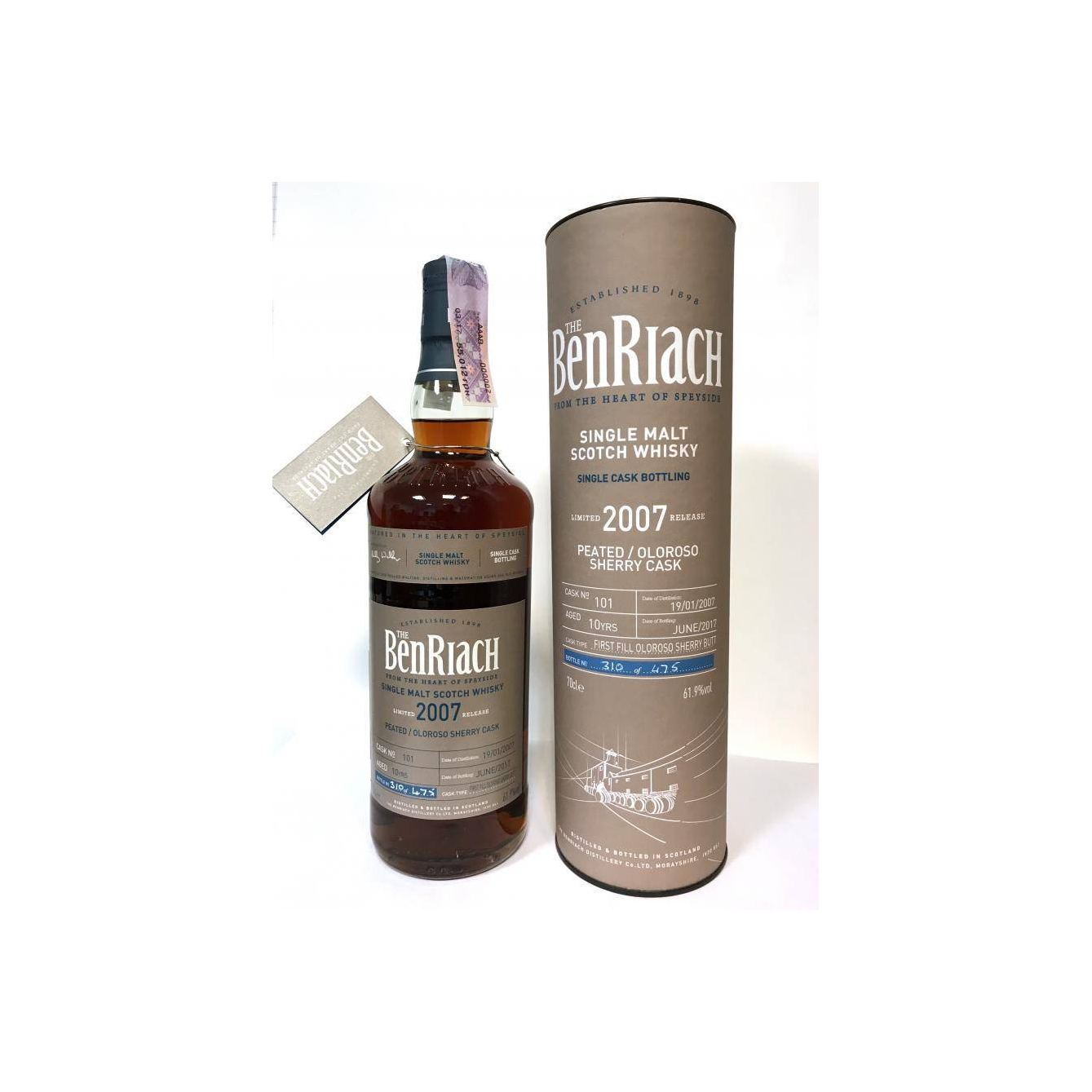 BenRiach 2007 10 Years Single Malt Whisky 2