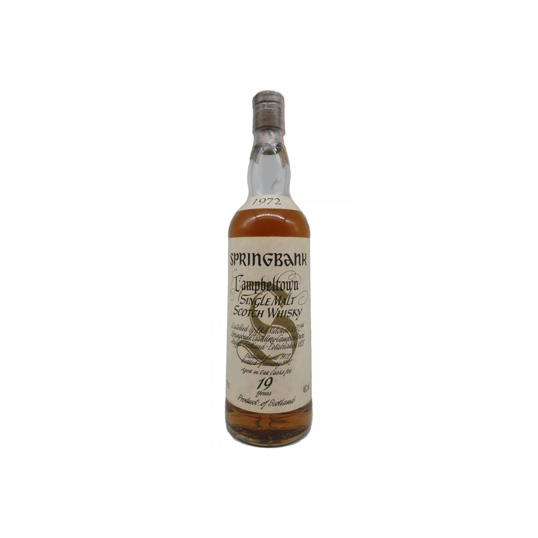 Springbank 1972 19 Years Single Malt Whisky