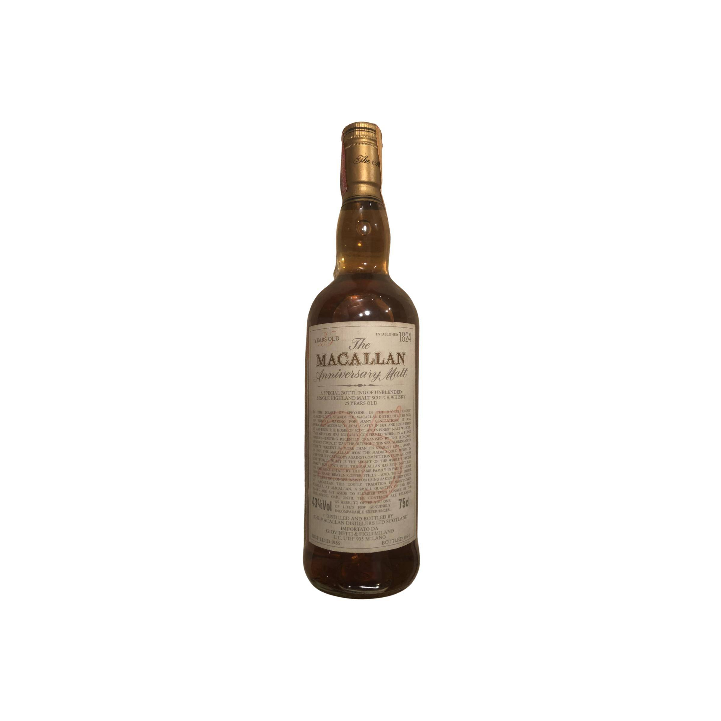 The Macallan 1965 25 Years Single Malt Whisky