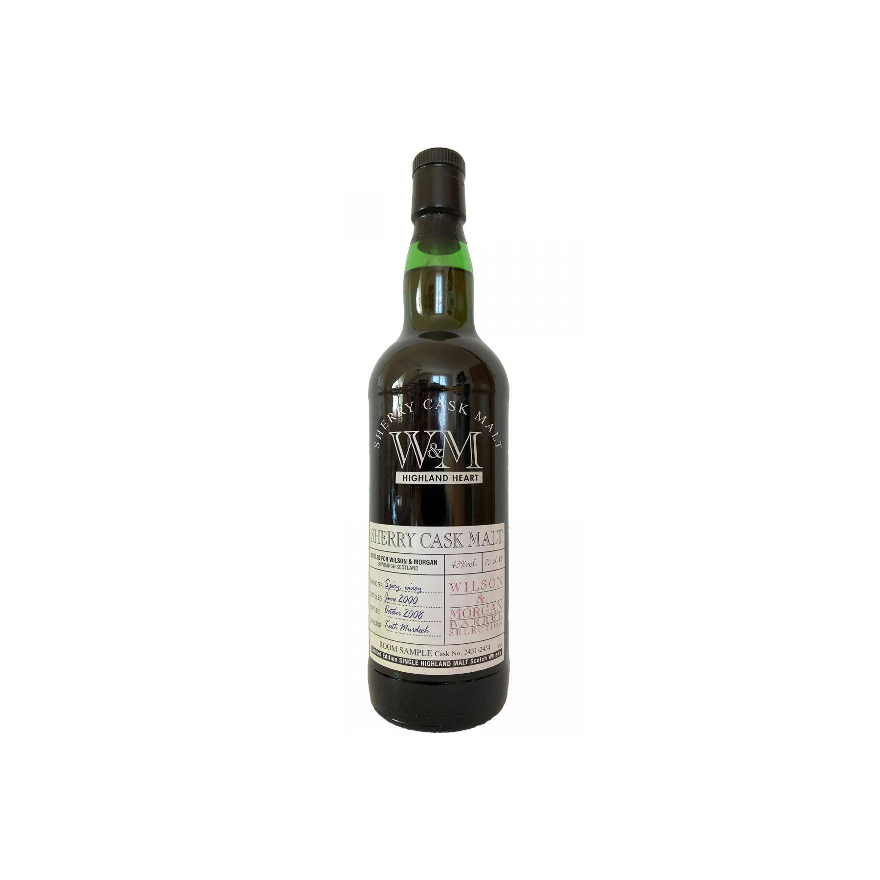 Wilson & Morgan 2000 8 Years Single Malt Whisky