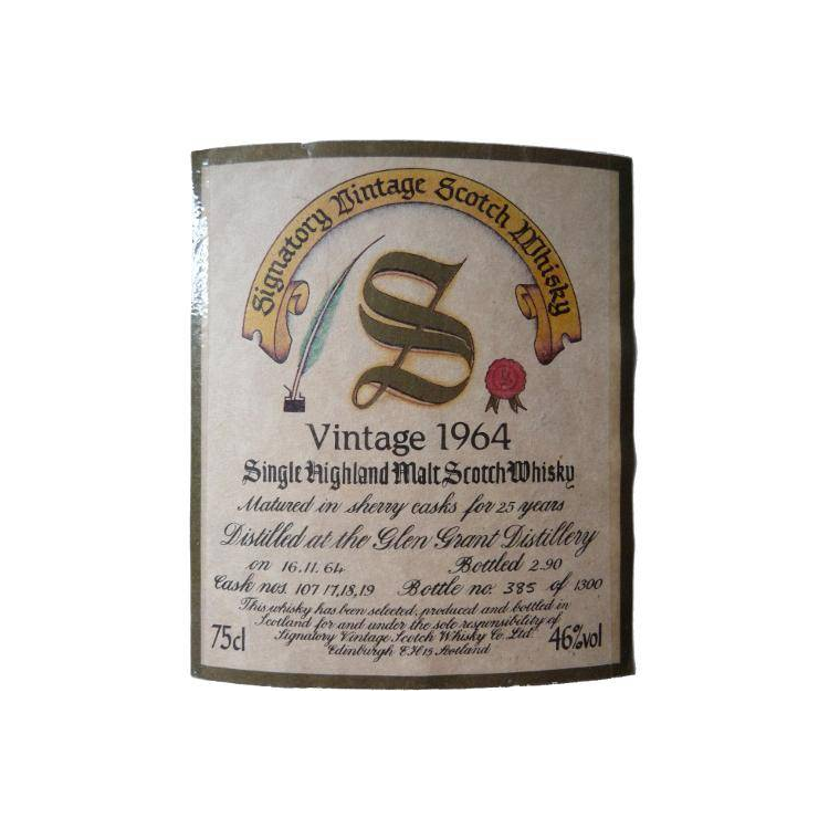 Glen Grant Vintage Collection - Dumpy 1964 25 Years Single Malt Whisky 2
