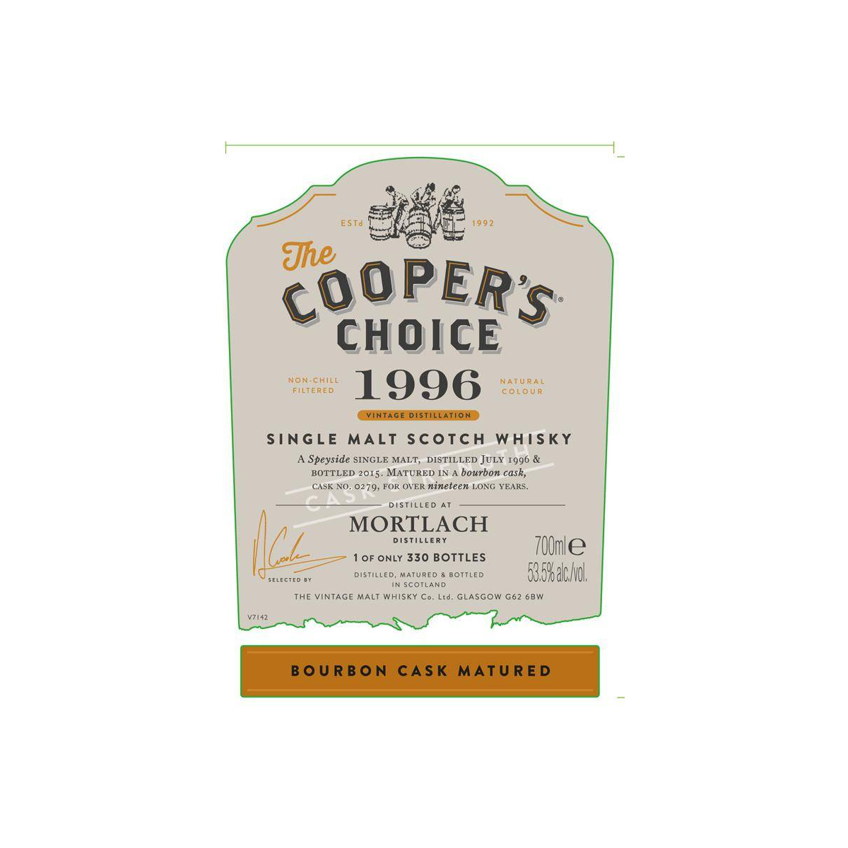 Mortlach The Cooper's Choice 1996 19 Years Single Malt Whisky 2