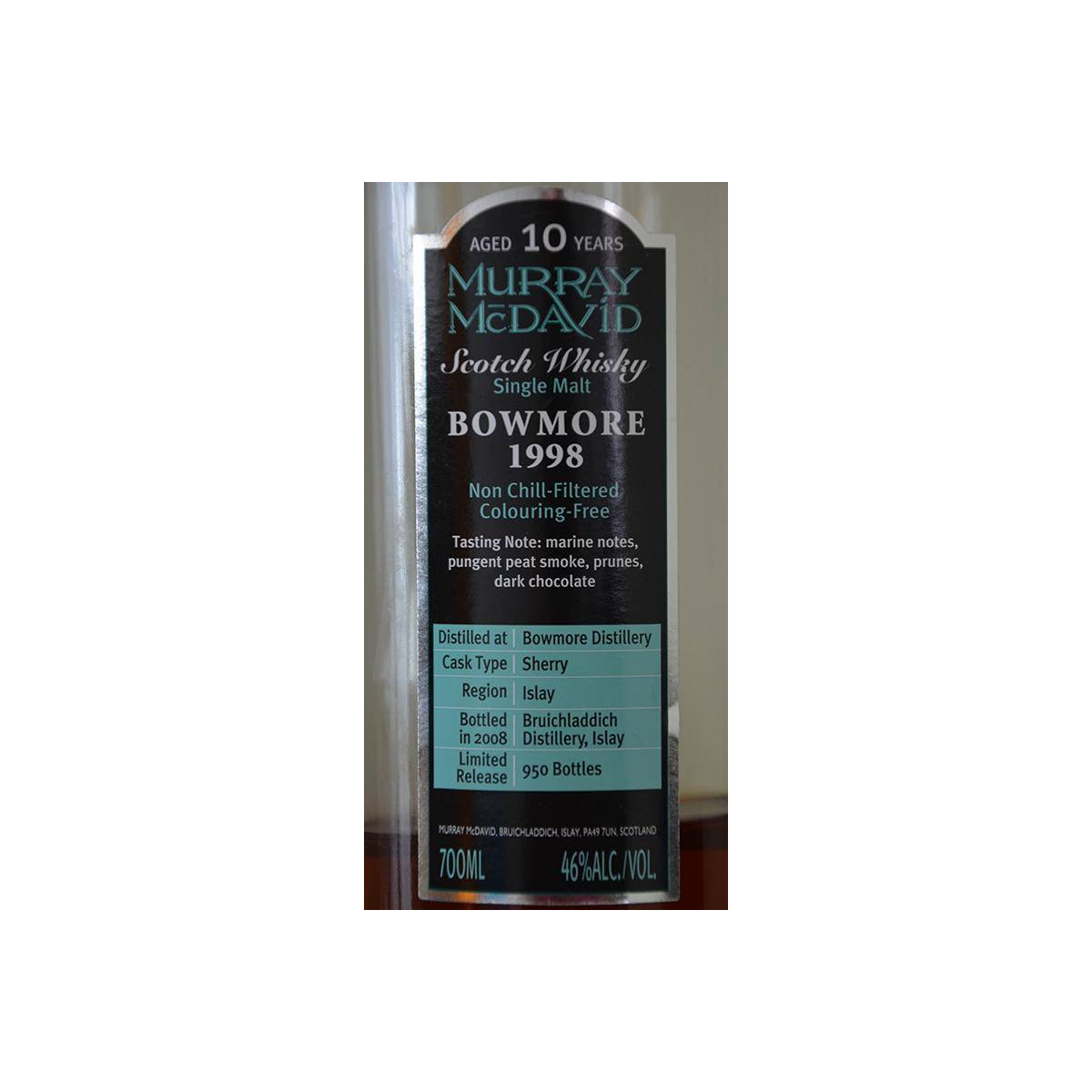 Bowmore 1998 10 Years Single Malt Whisky