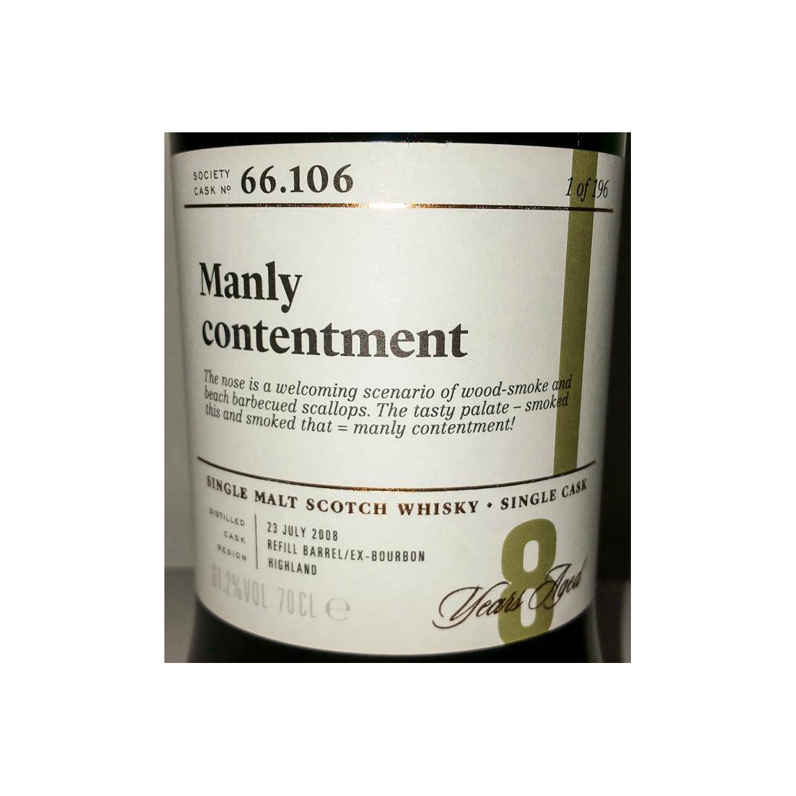The Scotch Malt Whisky Society 2008 8 Years Single Malt Whisky 2